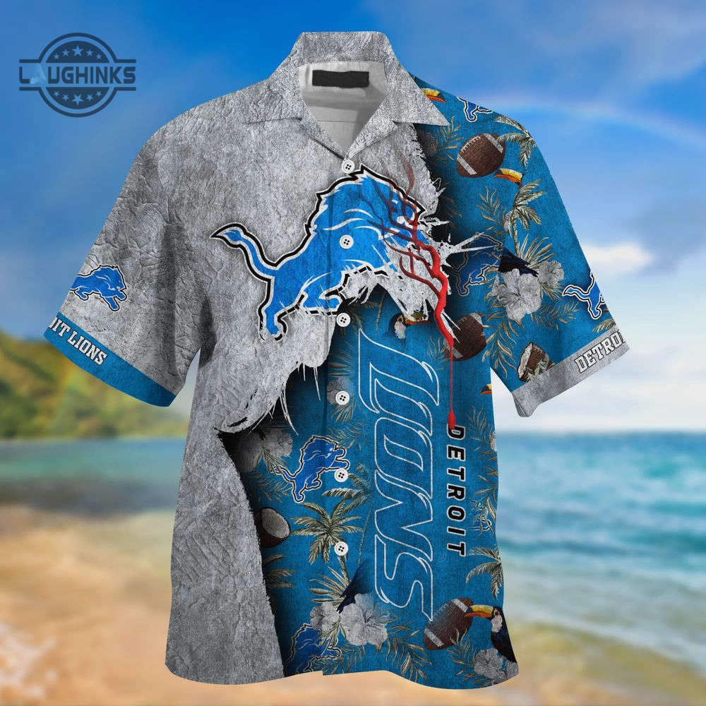 Detroit Lions Nflgod Hawaii Shirt New Gift For Summer Football Button Up Shirt And Shorts Dan Campbell Gift