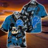 detroit lions nflsummer hawaii shirt mickey and floral pattern for sports fans football button up shirt and shorts dan campbell gift laughinks 1