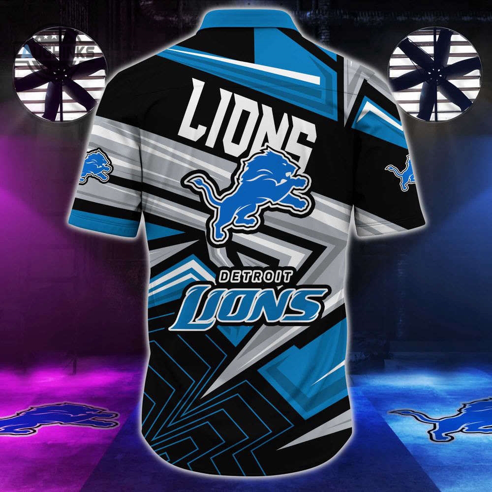 Detroit Lions Nflsummer Hawaii Shirt New Collection For Sports Fans Football Button Up Shirt And Shorts Dan Campbell Gift