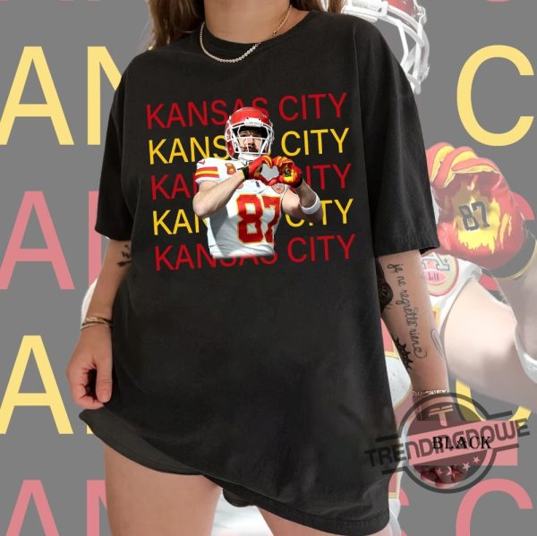 Travis Kelce Heart Hands Shirt Funny Travis Kelce Heart Shirt Lets Go Chiefs Sweatshirt Super Bowl Kansas City Chiefs T Shirt trendingnowe 1
