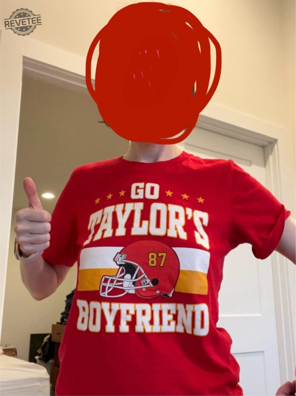 Go Taylors Boyfriend Shirt Swift Kelce Shirt In My Chiefs Era Shirt Taylor Swift Misfits Shirt Super Bowl Taylors Version Unique revetee 1