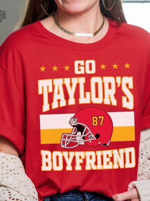 Go Taylors Boyfriend Shirt Swift Kelce Shirt In My Chiefs Era Shirt Taylor Swift Misfits Shirt Super Bowl Taylors Version Unique revetee 3