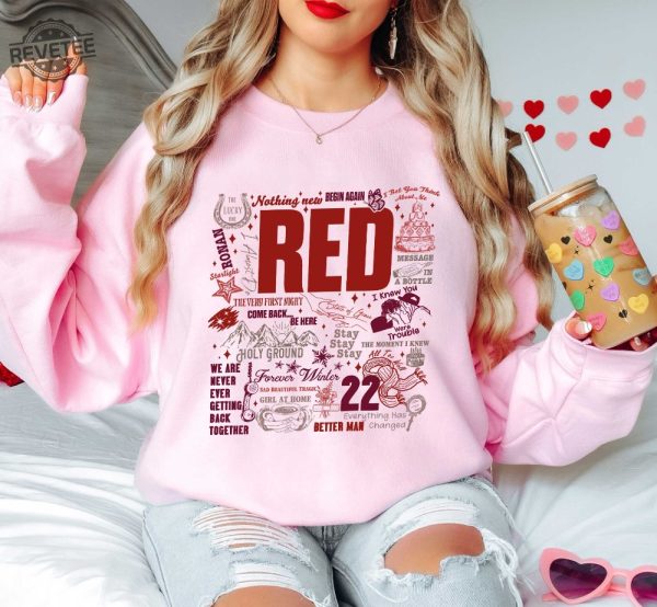 Red Album T Shirt Eras Tour Shirt Taylor Swiftie Shirt In My Chiefs Era Shirt Taylor Swift Misfits Shirt Super Bowl Taylors Version Unique revetee 3