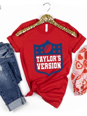 Tays Version Football Sweatshirt Go Taylors Boyfriend Sweatshirt Eye Catching Concert Shirt Taylor Swift Super Bowl Party Taylor Swift Super Bowl Shirt Unique revetee 7