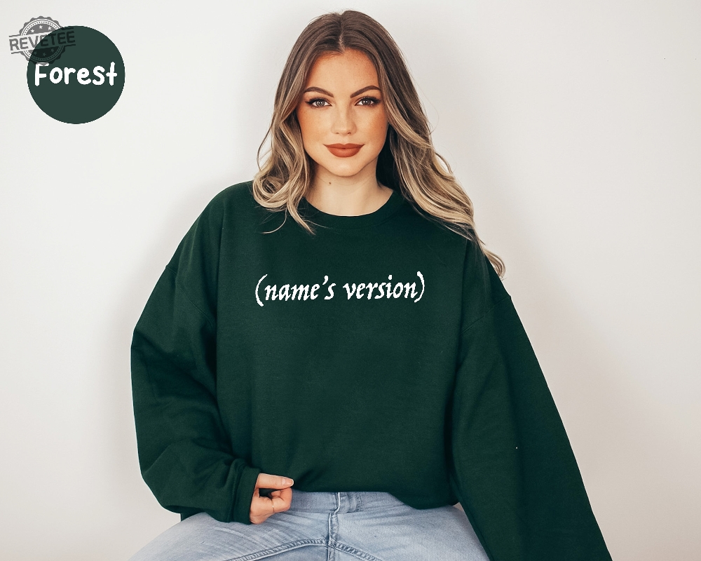 Personalized Your Name Version Sweatshirt Custom Your Names Version Sweat Taylor Swift Super Bowl Party Taylor Swift Super Bowl Shirt Unique
