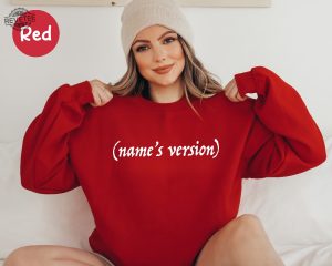 Personalized Your Name Version Sweatshirt Custom Your Names Version Sweat Taylor Swift Super Bowl Party Taylor Swift Super Bowl Shirt Unique revetee 2