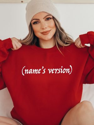 Personalized Your Name Version Sweatshirt Custom Your Names Version Sweat Taylor Swift Super Bowl Party Taylor Swift Super Bowl Shirt Unique revetee 2