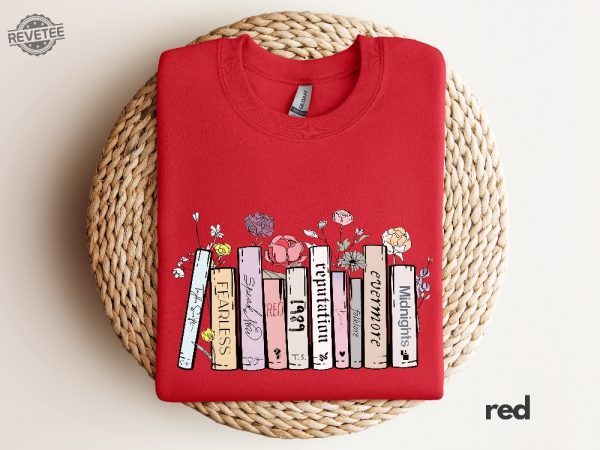 Albums As Books Shirt Trendy Aesthetic For Book Lovers Crewneck Shirt Folk Music Shirt Country Music Shirt Rack Music Shirt Book Lover Unique revetee 1