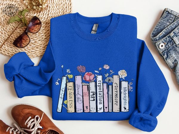 Albums As Books Shirt Trendy Aesthetic For Book Lovers Crewneck Shirt Folk Music Shirt Country Music Shirt Rack Music Shirt Book Lover Unique revetee 2