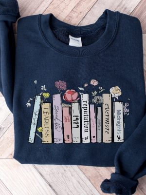 Albums As Books Shirt Trendy Aesthetic For Book Lovers Crewneck Shirt Folk Music Shirt Country Music Shirt Rack Music Shirt Book Lover Unique revetee 4