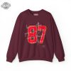 Karma Is The Guy On The Chiefs Sweatshirt Swift Kelce Sweatshirt Football Swiftie Taylor Swift Super Bowl Party Taylor Swift Super Bowl Shirt Unique revetee 3
