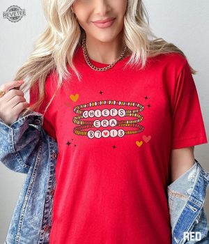 Taylor Swift Bracelets Chiefs Era Tshirt Travis Kelce Kc Football T Shirt Kansas City Chiefs Tee Cute Swiftie Gift Funny Football T Shirt Unique revetee 2