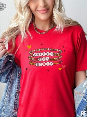 Taylor Swift Bracelets Chiefs Era Tshirt Travis Kelce Kc Football T Shirt Kansas City Chiefs Tee Cute Swiftie Gift Funny Football T Shirt Unique revetee 2