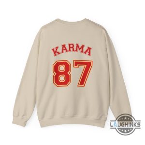 karma 87 sweatshirt tshirt hoodie mens womens karma is my boyfriend crewneck tee super bowl travis kelce taylor swift kc chiefs shirts go taylors boyfriend laughinks 7