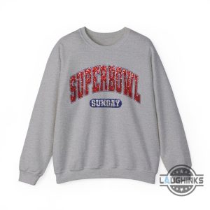 superbowl sweatshirt tshirt hoodie mens womens super bowl 2024 sparkly faux sequins shirts sunday football game day gift team halftime crewneck tee laughinks 5