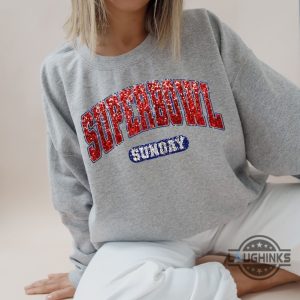 superbowl sweatshirt tshirt hoodie mens womens super bowl 2024 sparkly faux sequins shirts sunday football game day gift team halftime crewneck tee laughinks 8