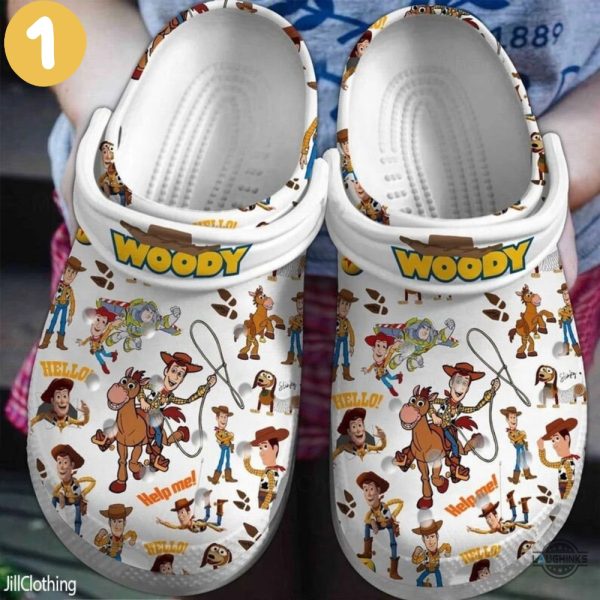 woody crocs disney cartoon toy story woody clogs shoes all over printed buzz lightyear toy story cowboy character crocs slippers mens womens laughinks 1