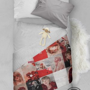 red taylor swift blanket fleece sherpa throw cozy plush taylors version red collage blankets room decoration gift for swifties feeling 22 in my red era laughinks 3