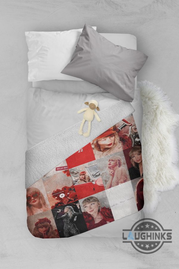 red taylor swift blanket fleece sherpa throw cozy plush taylors version red collage blankets room decoration gift for swifties feeling 22 in my red era laughinks 3