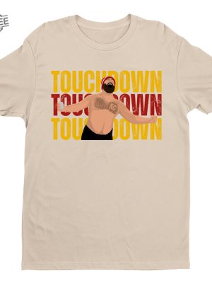 Chiefs Touchdown Jason Kelce Shirtless Shirt Kansas City Kc Over Heart Lets Go Chiefs Tee Super Bowl Kansas City Chiefs Unique revetee 3