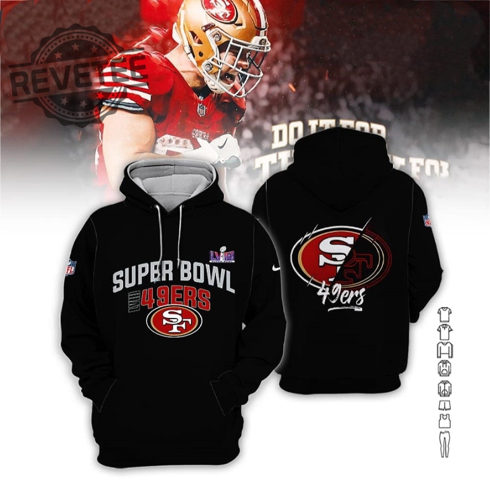 Sf 49Ers Super Bowl Lviii 2024 All Over Printed Hoodie Unique Nfc Champions Super Bowl Champions 49Ers Super Bowl Appearances