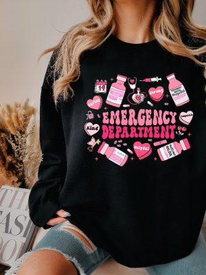 Emergency Department Valentine Shirt Cute Er Sweatshirt Er Nurse Shirt Emergency Room Emergency Department Gift Cute Valentine Gift Unique revetee 2