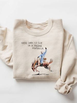 Vintage Monaco Sweatshirt Nadie Sabe Lo Que Va Pasar Manana Shirt Benito Sweatshirt Gift For Fan Bunny Sweater Music Shirt Unique revetee 4