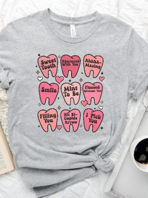 Valentines Day Dental Tooth Shirt Candy Hearts Tooth Shirt Dentist Shirt Dental Hygienist Tee Dental Assistant Gift Gift For Dentist Unique revetee 2