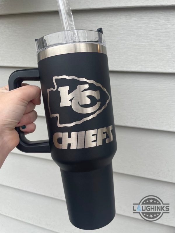 kansas city chiefs tumbler 40 oz kc chiefs football quencher 40oz stanley tumbler dupe nfl super bowl chiefs logo engraved stainless steel travel cups laughinks 1