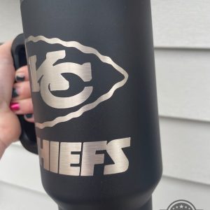 kansas city chiefs tumbler 40 oz kc chiefs football quencher 40oz stanley tumbler dupe nfl super bowl chiefs logo engraved stainless steel travel cups laughinks 3