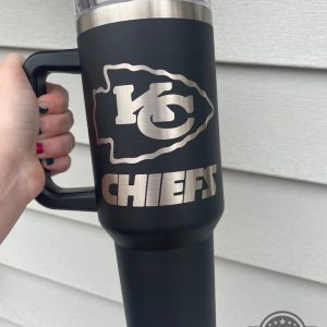 kansas city chiefs tumbler 40 oz kc chiefs football quencher 40oz stanley tumbler dupe nfl super bowl chiefs logo engraved stainless steel travel cups laughinks 4