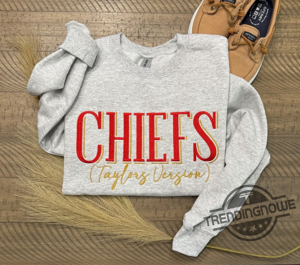 Chiefs Taylors Version Embroidered Shirt In My Chiefs Era Travis Kelce Embroidered Sweatshirt Chiefs Shirt Travis Kelce Swift Shirt