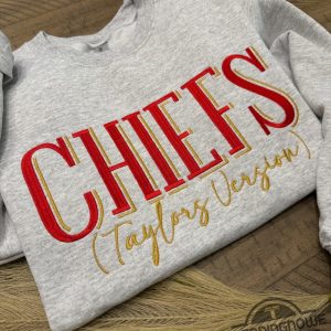 Chiefs Taylors Version Embroidered Shirt In My Chiefs Era Travis Kelce Embroidered Sweatshirt Chiefs Shirt Travis Kelce Swift Shirt trendingnowe 2