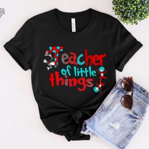Teacher Of Little Things Shirt Gift For Teacher Cat In Hat Shirt Teacher National Read Across America Shirt Reading Lover Shirt Unique revetee 2