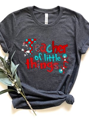 Teacher Of Little Things Shirt Gift For Teacher Cat In Hat Shirt Teacher National Read Across America Shirt Reading Lover Shirt Unique revetee 3