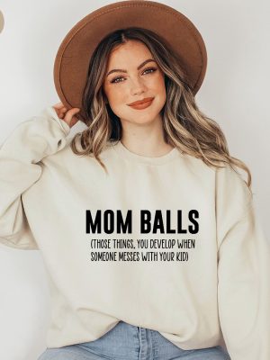 Mom Balls Sweatshirt Mom Shirt Gift For Mom Funny Family Hoodie Mom Life T Shirt Funny Mother Gift Game Day Tshirt Best Mom Tee Unique revetee 2