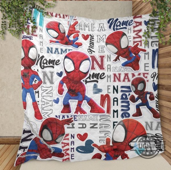 spider man blanket personalized name spiderman friends blankets fleece sherpa throw cozy plush custom marvel super hero superhero room decoration gift laughinks 5