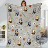 bluey harry potter fleece blanket personalized bluey hogwarts school sherpa blankets bandit heeler family soft cozy throw blanket for kid adult witch wizard laughinks 1