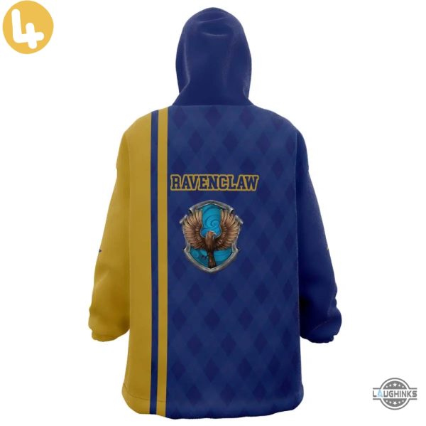 harry potter blanket hoodie slytherin gryffindor hufflepuff ravenclaw house uniform all over printed hogwarts school soft warm hoodie blankets laughinks 7