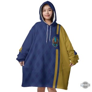 harry potter blanket hoodie slytherin gryffindor hufflepuff ravenclaw house uniform all over printed hogwarts school soft warm hoodie blankets laughinks 8