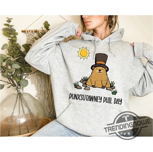 Groundhog Day Shirt Sweatshirt Punxutawney Phil Day Sweatshirt Happy Groundhog Day 2024 Sweatshirt Punxsutawney Phil Hoodie trendingnowe 1