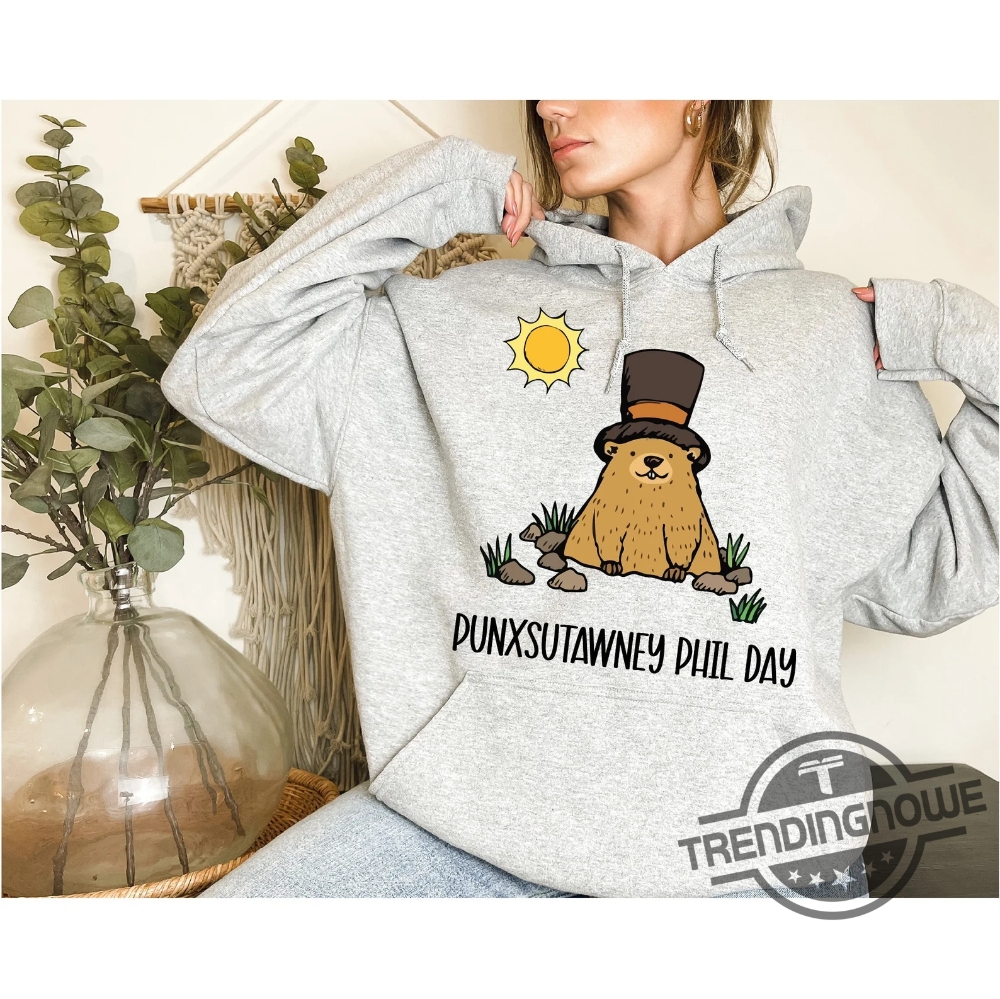 Groundhog Day Shirt Sweatshirt Punxutawney Phil Day Sweatshirt Happy Groundhog Day 2024 Sweatshirt Punxsutawney Phil Hoodie