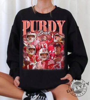 Vintage Brock Purdy Shirt Retro American Football Tshirt Retro 90S Graphic Design Hoodie Football Bootleg Sweatshirt Gift For Fans giftyzy 2