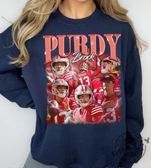 Vintage Brock Purdy Shirt Retro American Football Tshirt Retro 90S Graphic Design Hoodie Football Bootleg Sweatshirt Gift For Fans giftyzy 4