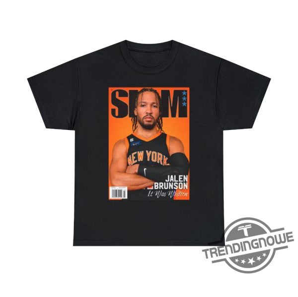 Jalen Brunson Shirt Jalen Brunson New York Knicks Nba Slam Cover Tee Shirt trendingnowe 1