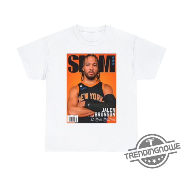 Jalen Brunson Shirt Jalen Brunson New York Knicks Nba Slam Cover Tee Shirt trendingnowe 3