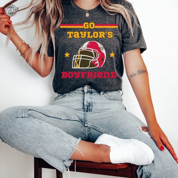 Go Taylors Boyfriend Shirt Travis Kelce Shirt Swiftie Football Shirt Swift Kelce Shirt Go Taylors Boyfriend Tshirt Gameday Shirt Unique revetee 2