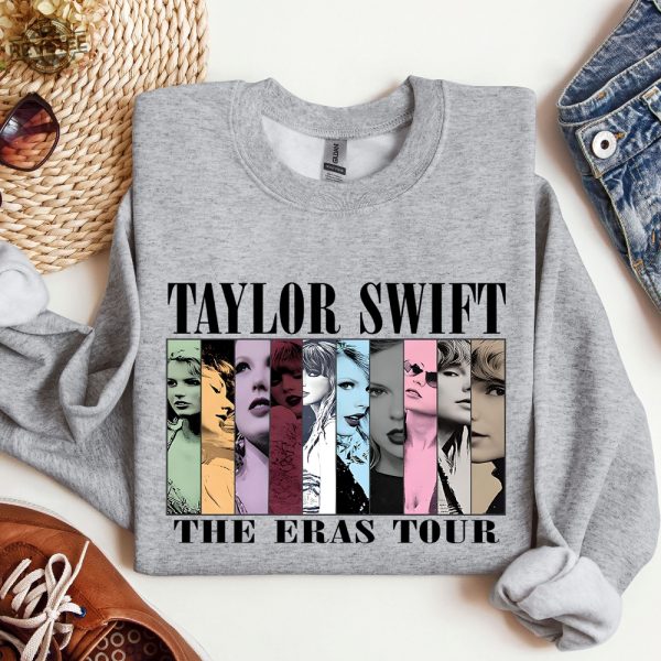 Taylor Swift Sweatshirt The Eras Tour Sweatshirt Vintage Taylor Swift Hoodie Girls Taylor Swift Sweatshirt Eras Tour Song List Unique revetee 3
