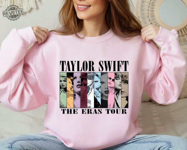Taylor Swift Sweatshirt The Eras Tour Sweatshirt Vintage Taylor Swift Hoodie Girls Taylor Swift Sweatshirt Eras Tour Song List Unique revetee 5