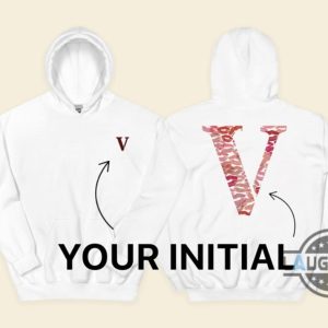 kisses hoodie tshirt sweatshirt tiktok viral valentines day gift for mens womens couples him her custom initial letter shirts lips pattern laughinks 7